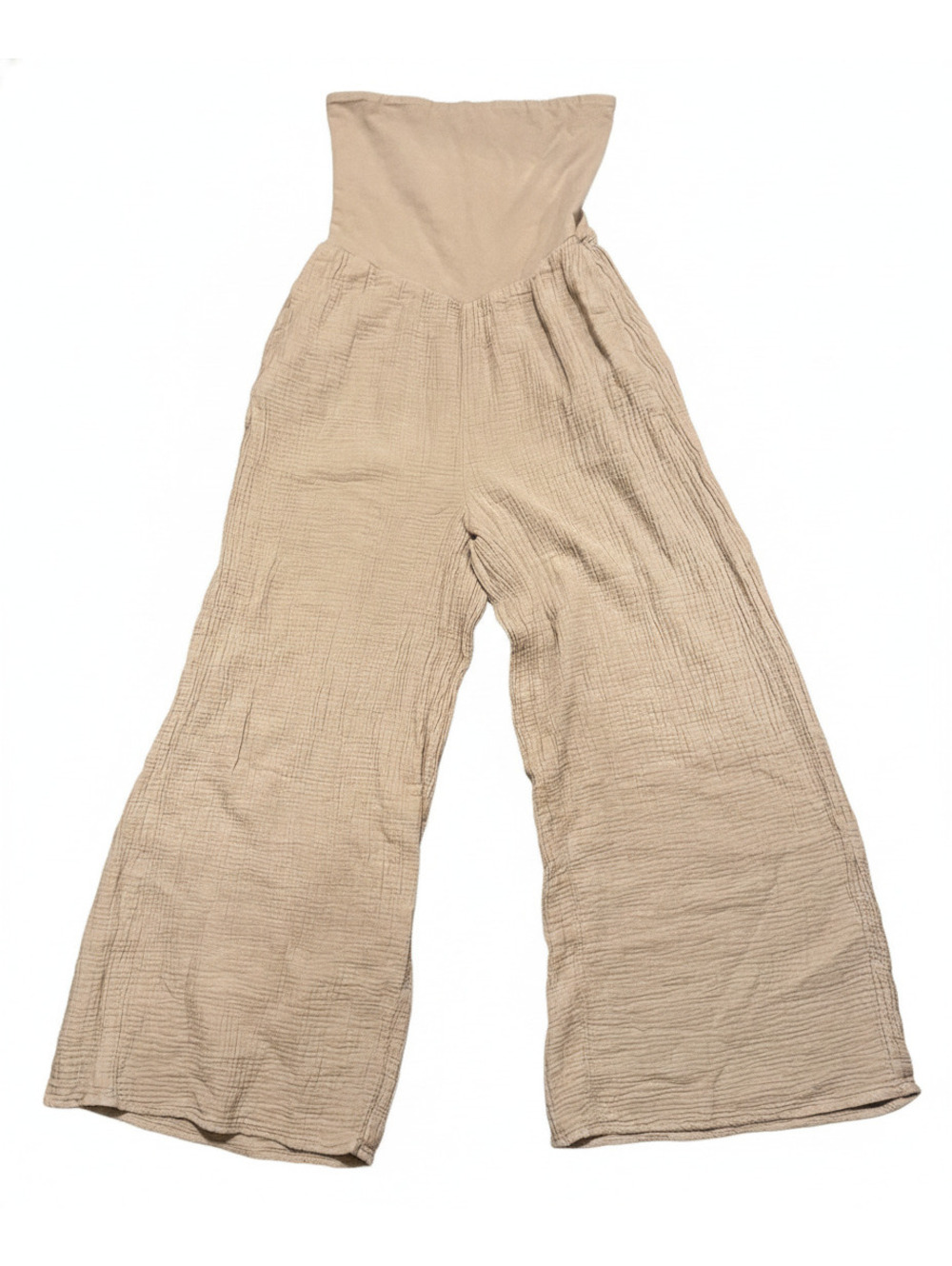 Aerie Strapless Beige Jumpsuit Medium